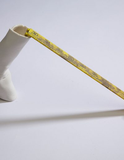 Susie Johnston, Measure, discarded broken measuring length, porcelain paper clay
